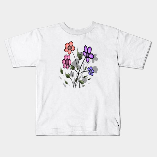 flower Kids T-Shirt by Nurmal